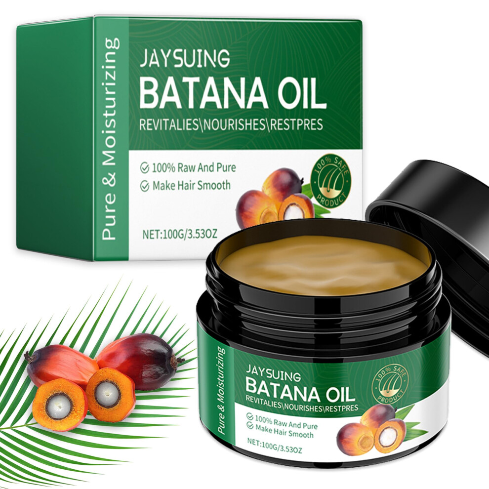 100% Raw Batana Oil for Hair Growth, Unrefined Natural Oil for Scalp Moisture and Damage  3.53 oz