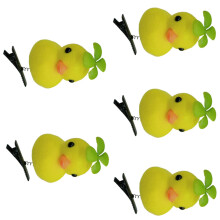 Cute Duck Hair Clip Soft Plush Cartoon Design Secure Grip for Kids and Women Yellow Hair Accessory