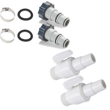 2Pack Pool Hose Adapter with LeakProof O Ring Seal, Threaded to Clamp Conversion for 1.25/1.5 Inch Hoses