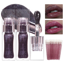 Magic Color Changing Lip Glow Oil Hydrating NonSticky Tint Gloss with Plumping Effect (2 Purple)