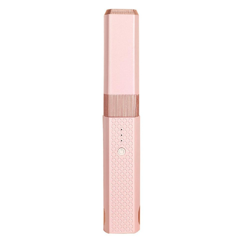 Pink Cordless Hair Straightener 2 In 1 Mini Ceramic Flat Iron And Curler Usbc Rechargeable Fast Heatup 30S Travel Friendly