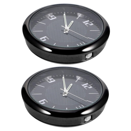 2pcs Car Dashboard Clock Digital Touch Control Sleek Design Easy Install for Car SUV Motorcycle