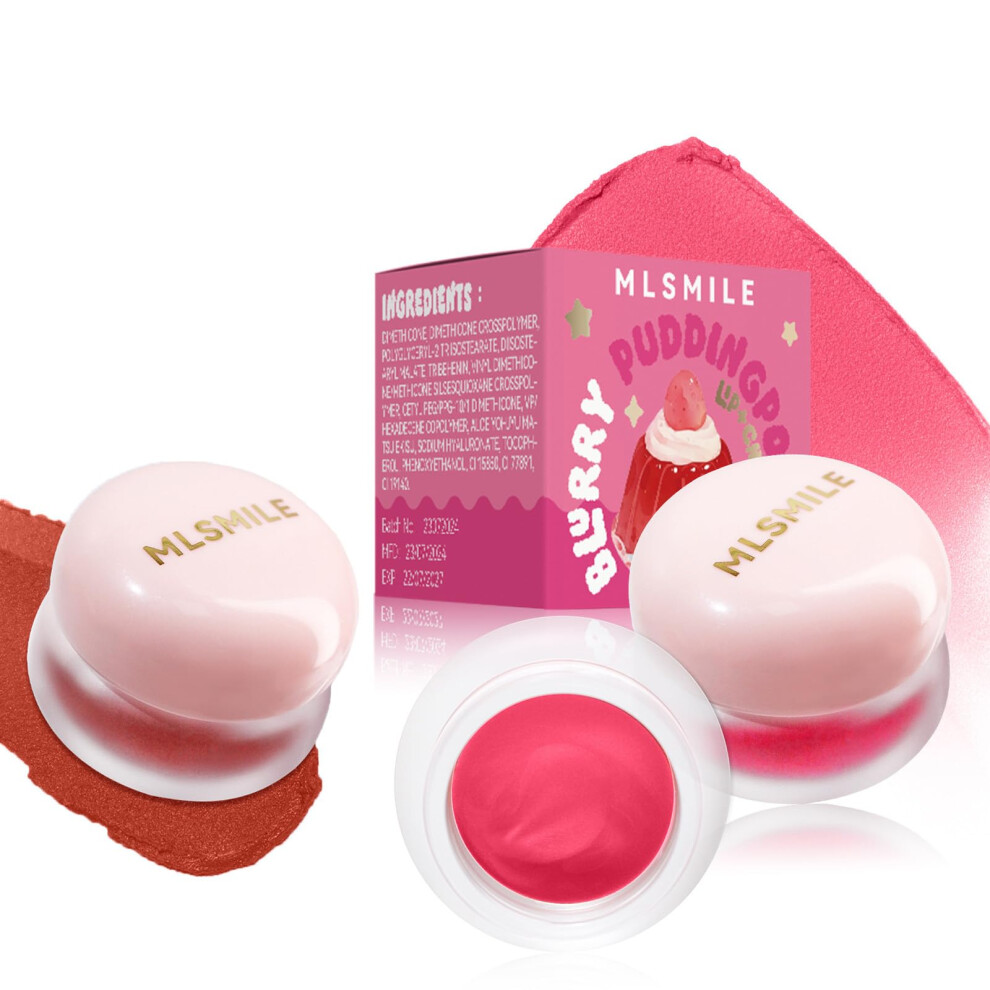 Cream Blush And Lip And Cheek Tint Dual Shade Palette Matte Velvet Longwear Moisturizing