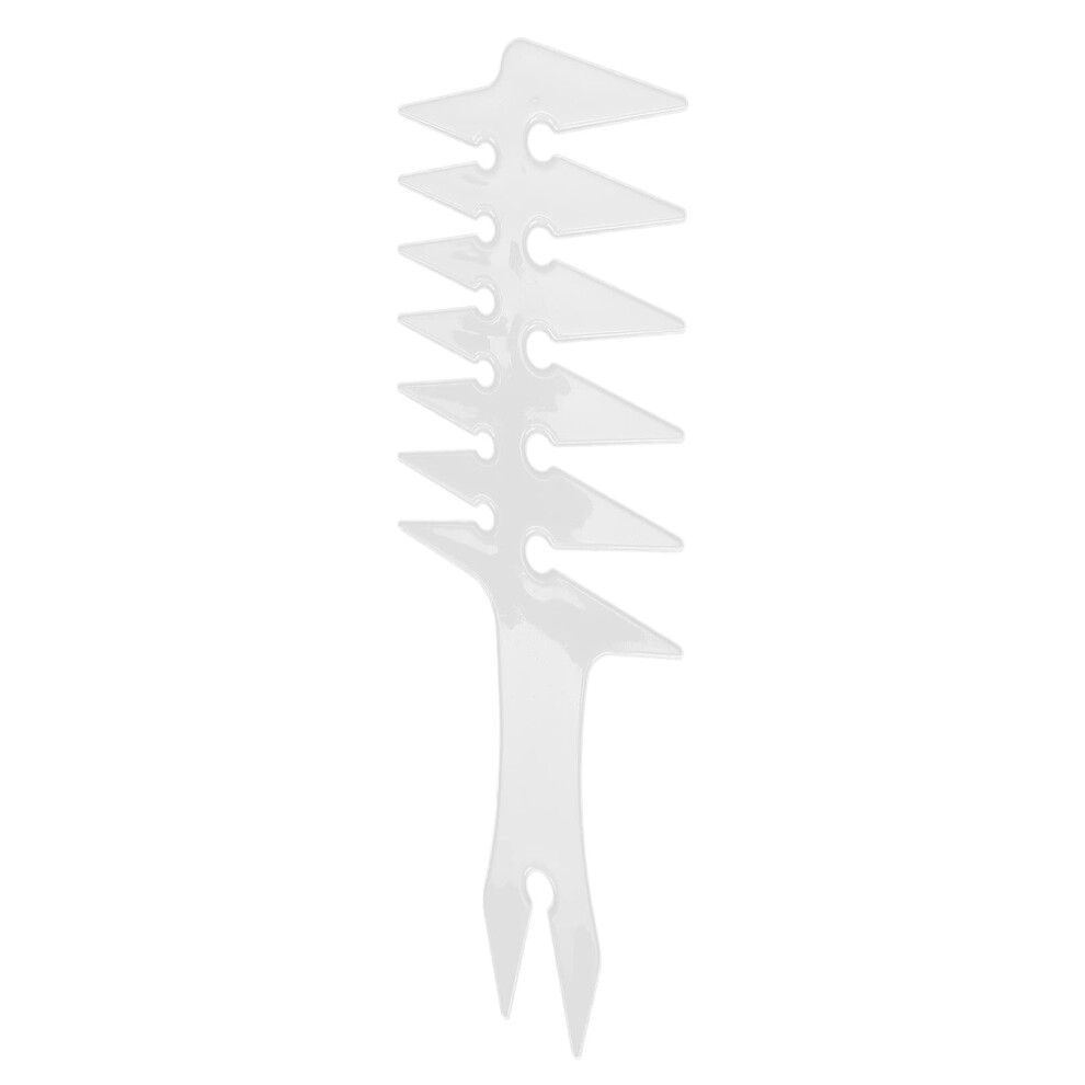 Wide Tooth Hair Comb with Smooth Glide Teeth for Thick Wet or Dry Hair, DualSided Styling White
