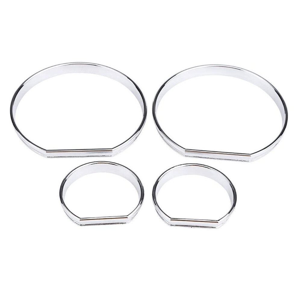 Dashboard Trim Chrome Gauge Cluster Rings Speedometer Decoration 4Pcs Clipon For Bmw E46 9113335640429