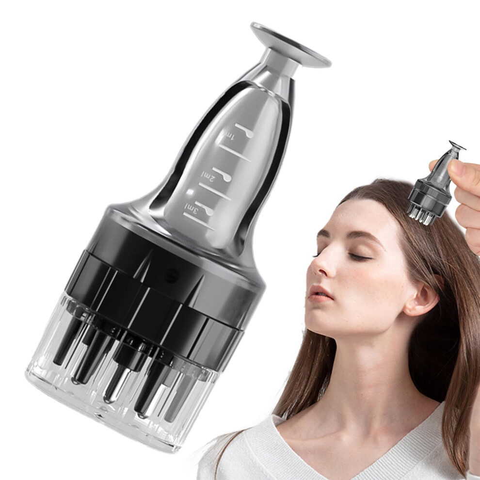 Scalp Applicator Comb with Hair Oil Brush for Precise Liquid Application and Hair Growth Treatment