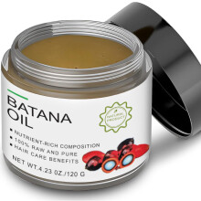 Organic Batana Oil for Hair Growth, Unrefined Deep Nourishing Hair Mask for Damage and Frizz Control, Brown