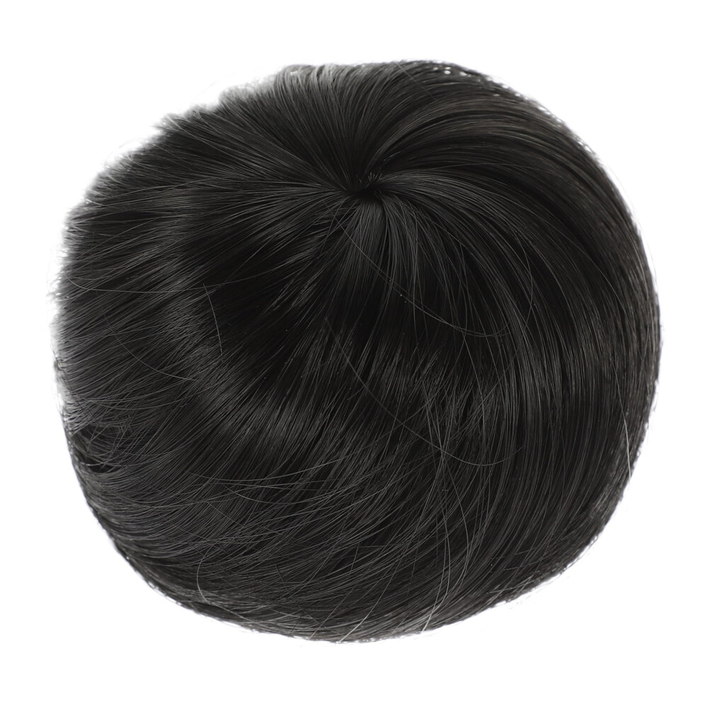 Unisex Hair Bun Extension Messy Curly Synthetic Chignon Wig For Women With Realistic Texture