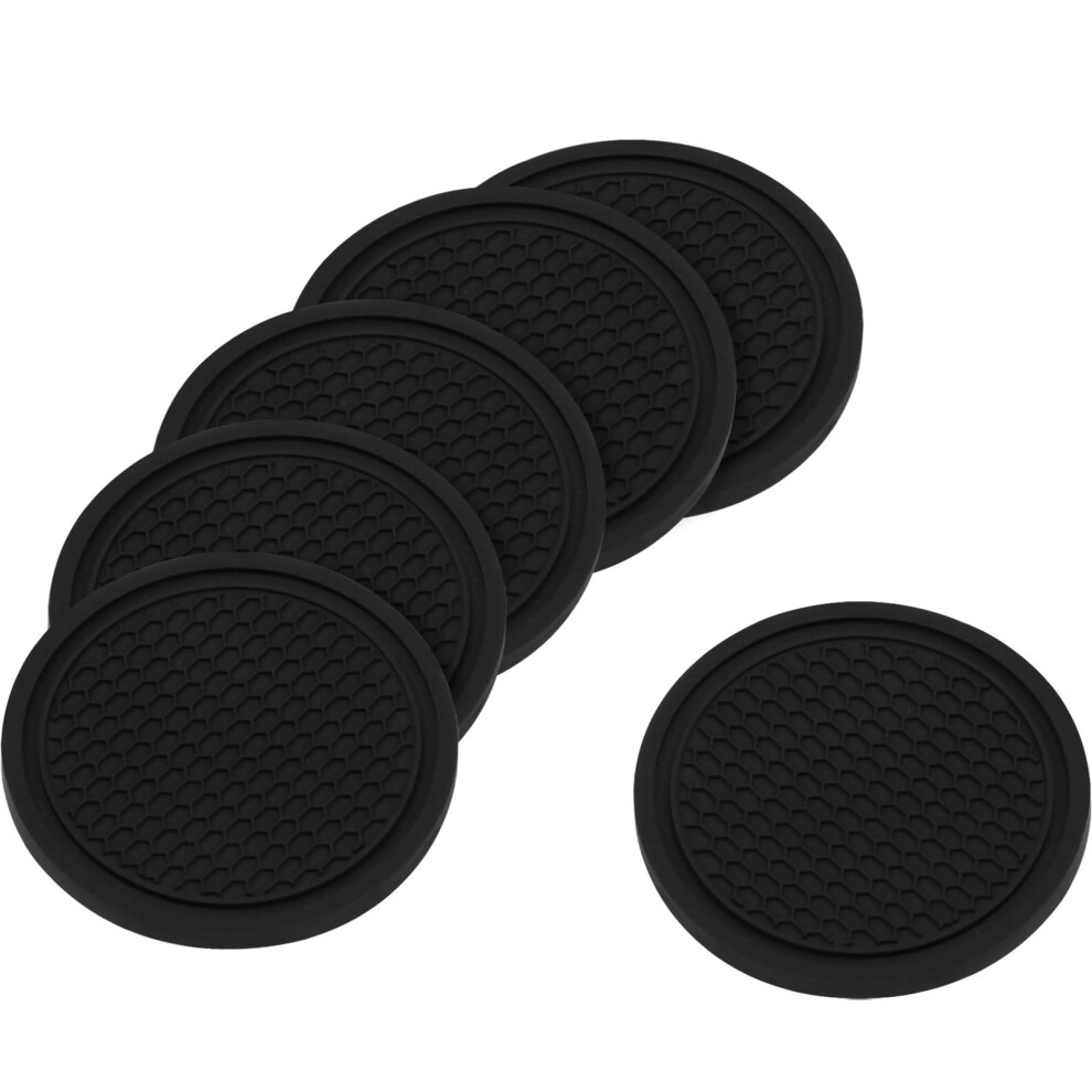 Car Cup Holder Coasters 6Pcs Universal Nonslip Silicone Inserts Antispill Pads For Car Interior 9070919850059