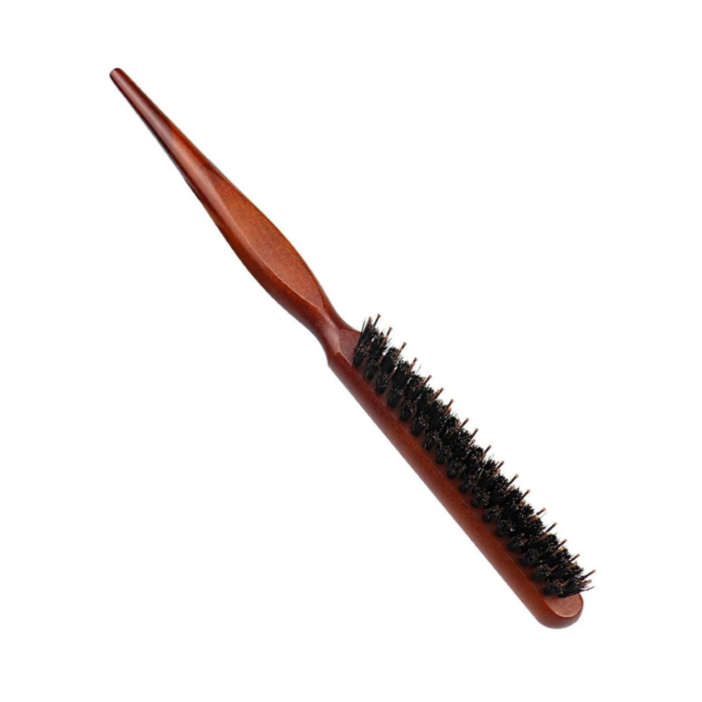Unisex Hair Styling Comb Rat Tail Teasing Brush With Boar Bristles For Volume Boost And Precise Sectioning