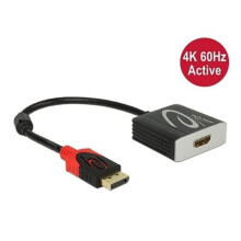 Adaptador DisplayPort a HDMI - DELOCK - 62734 - 20 cm - Negro - Video