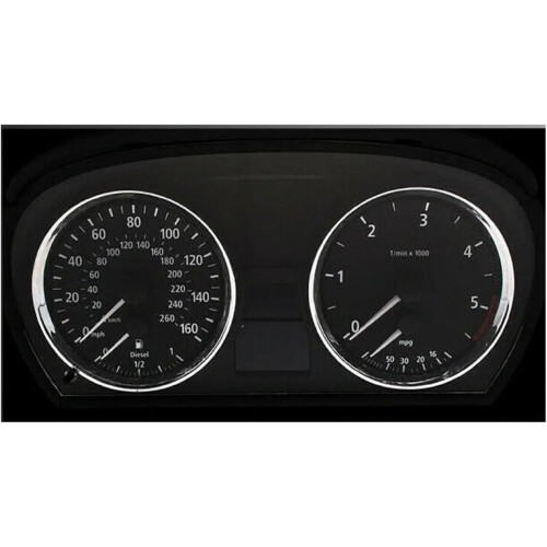 Dashboard Gauge Rings Chrome Silver Bezel Trim for BMW E90 E91 E92 E93 M3 Precise Fit 1