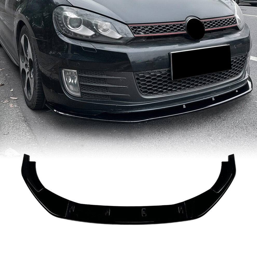 Front Lip Spoiler Splitter 20082012 Gloss Sport Style Fit For Vw Golf Gti Mk6 Black 9113335641693