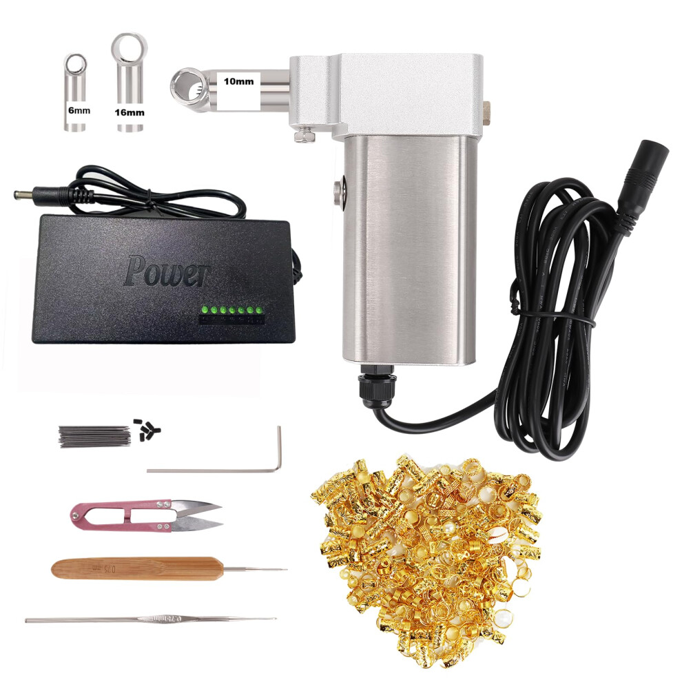 Unisex Electric Dreadlock Machine Speed Automatic Loc Making Tool With Replaceable Heads Styling Kit