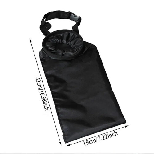 2PCS Black Foldable Car Trash Can with Backseat Mount, Spacious Garbage Bin and Storage Bag 2