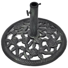 Pied socle base de parasol en fonte 35/38/48 mm 12 kg 48 cm noir 2202094