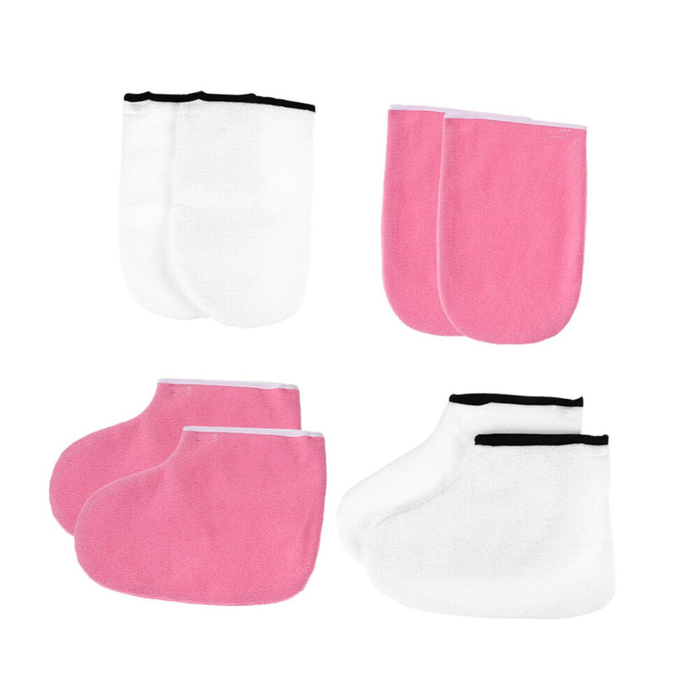 Paraffin Wax Hand and Foot Covers with Gloves and Booties for Deep Hydration and Heat Therapy