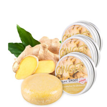 3 Pcs Ginger Shampoo Bar for Hair Growth Boost, Anti Hair Loss and Dandruff Reduction, Natural Organic Solid Soap