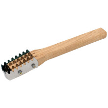 Stainless Steel Fish Scale Remover with Wooden Handle, 10 Inch Fast Fish Scaler Tool