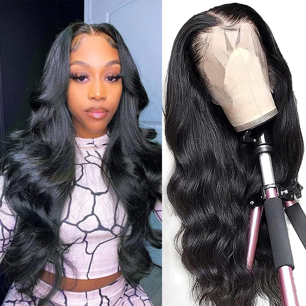 Unisex 28 Inch Body Wave Lace Front Wig Human Hair 13X4 Hd Glueless Pre Plucked Brazilian Virgin Wig Natural Hairline For Women