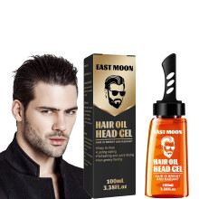Men Hair Styling Gel with Builtin Comb, Strong Hold Matte Hair Wax Gel, Long Lasting 2 in 1 Design