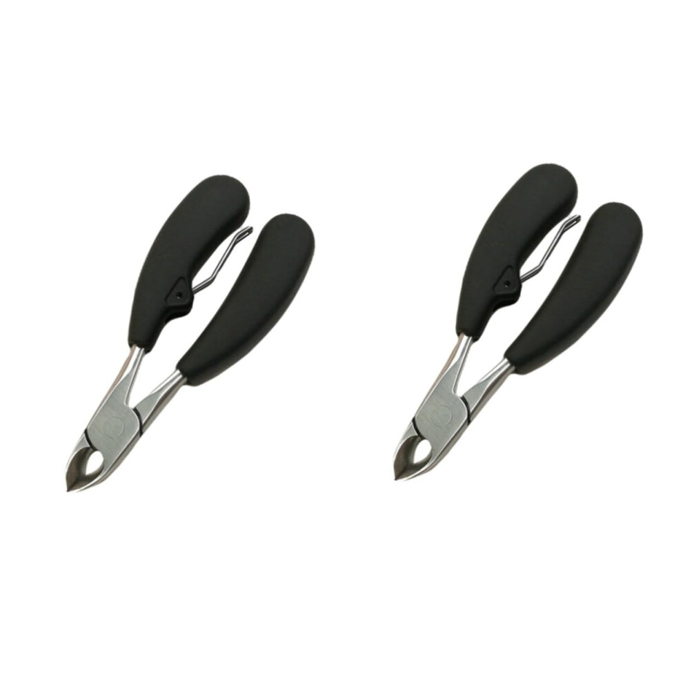Toenail Clippers for Thick and Ingrown Nails, HeavyDuty Stainless Steel, Ergonomic Grip, 2pcs