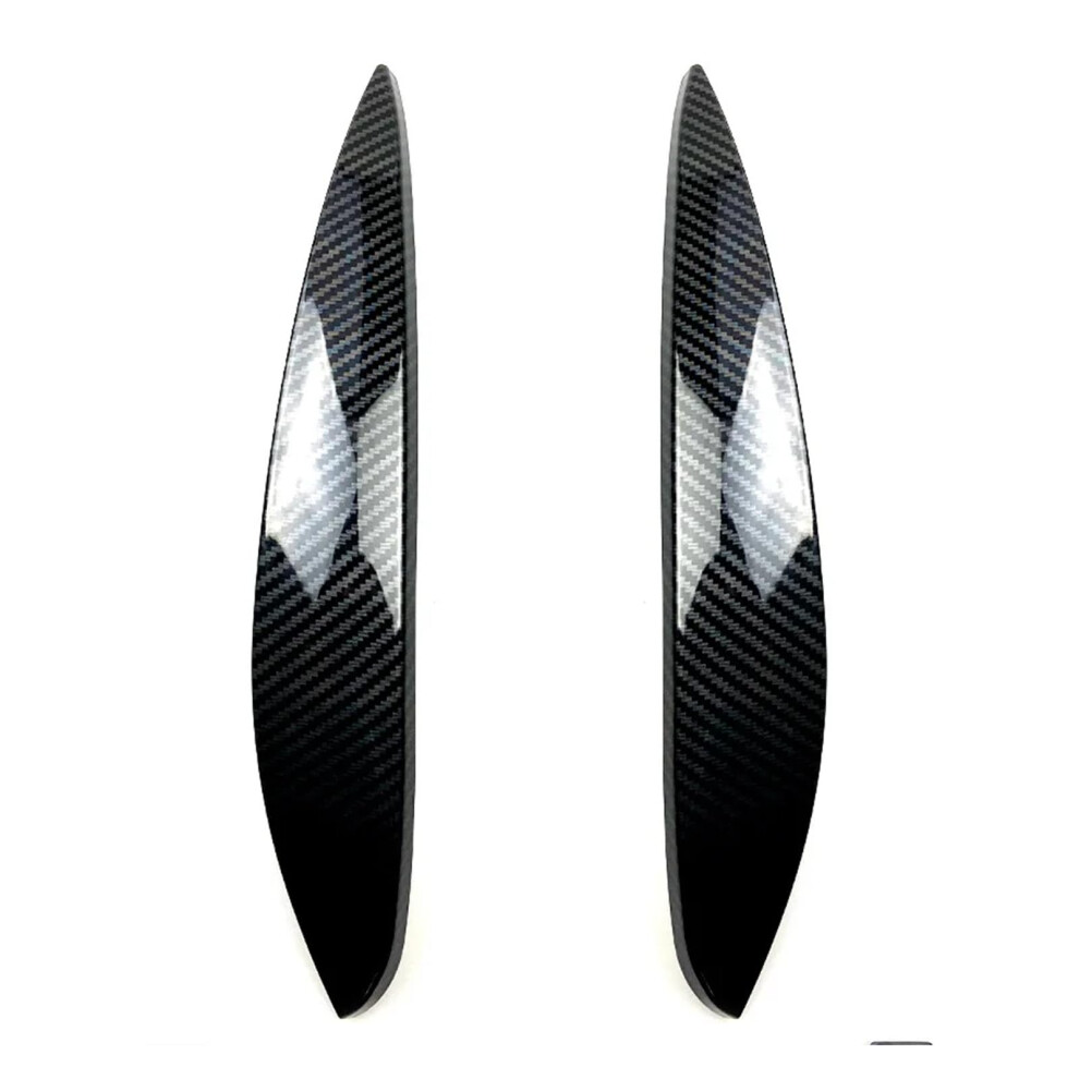 Abs Gloss Headlight Eyebrow Cover Trim, Carbon Fiber Look, Scratch Protection For Smart 453 Black 9070919852343