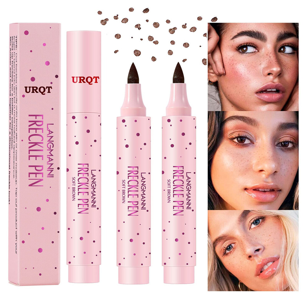 Dark/Brown Waterproof Long Lasting Freckle Pen Set With Precise Felt Tip For Natural Sunkissed Look