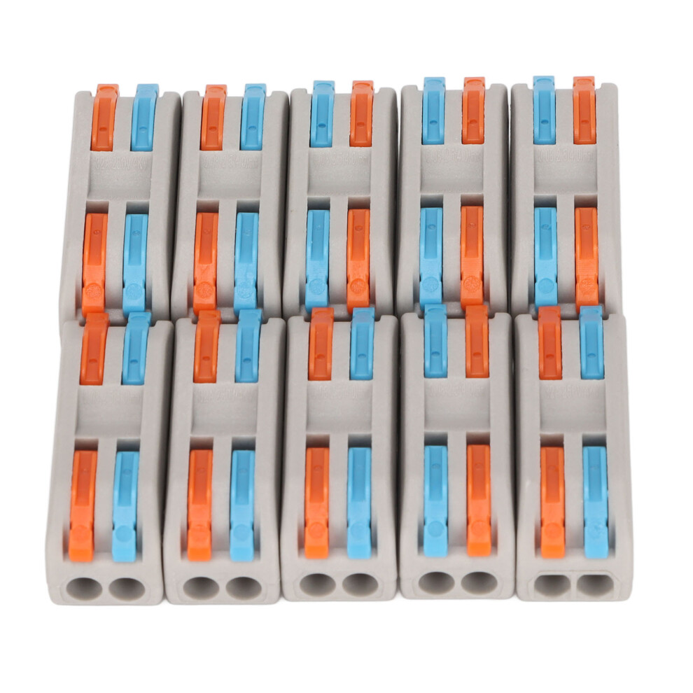 25Pcs Pct 2-2 Splicing Wire Connectors 32A 4 Port Orange/Blue 4991383269817