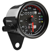 Universal 12V Motorcycle Speedometer and Odometer LED Backlight Retro Gauge with Turn Signal Indicators