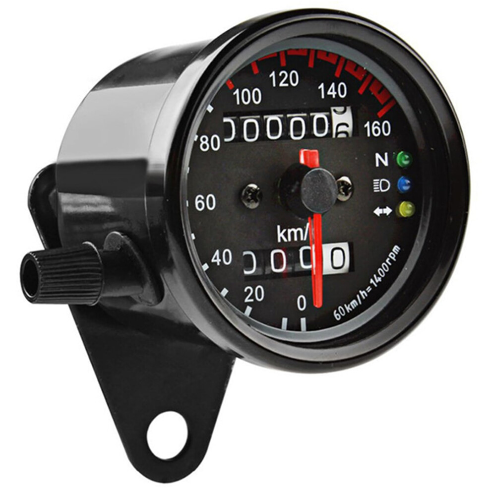 Universal 12V Motorcycle Speedometer And Odometer Led Backlight Retro Gauge With Turn Signal Indicators 9070919855016