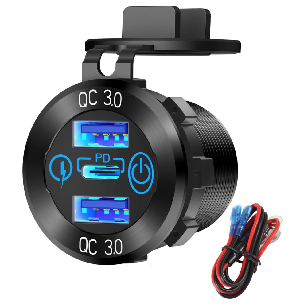 Usb Car Charger With Pd 3.0 And Dual Qc 3.0 Ports, 30W Fast Charging Adapter For 12V/24V Vehicles 9174973353072