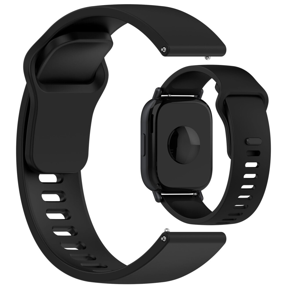 22Mm Silicone Watch Band Replacement For 46Mm Smartwatch, Soft Comfortable Fit, Sport Strap Black 9174973353621