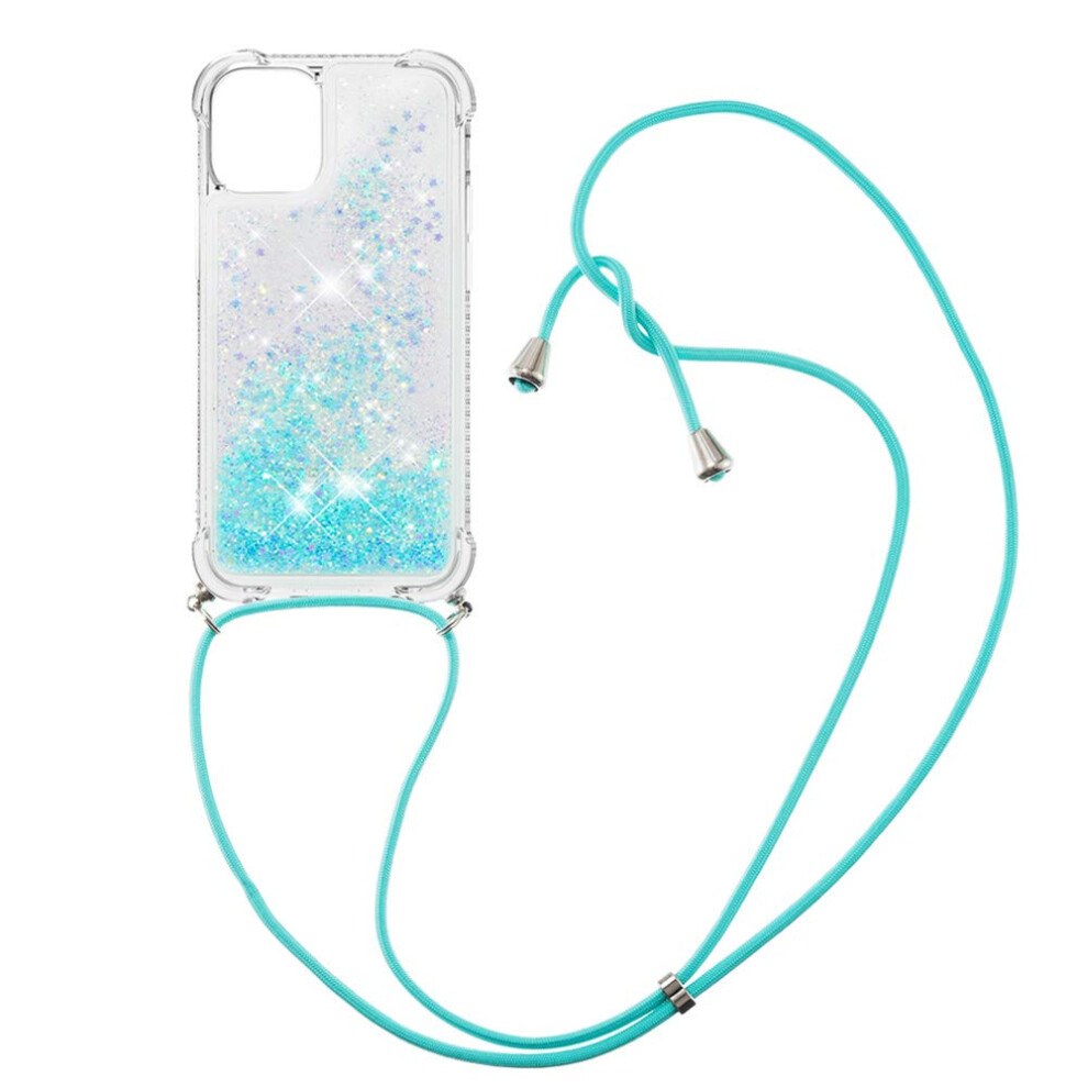 Glitter Case With Liquid Sparkle, Shock Absorbing Corners And Adjustable Lanyard Strap For Iphone 12 Mini 9044945288162