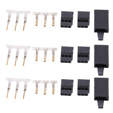 11.042 50 piezas conector de servo con bloqueo, color dorado
