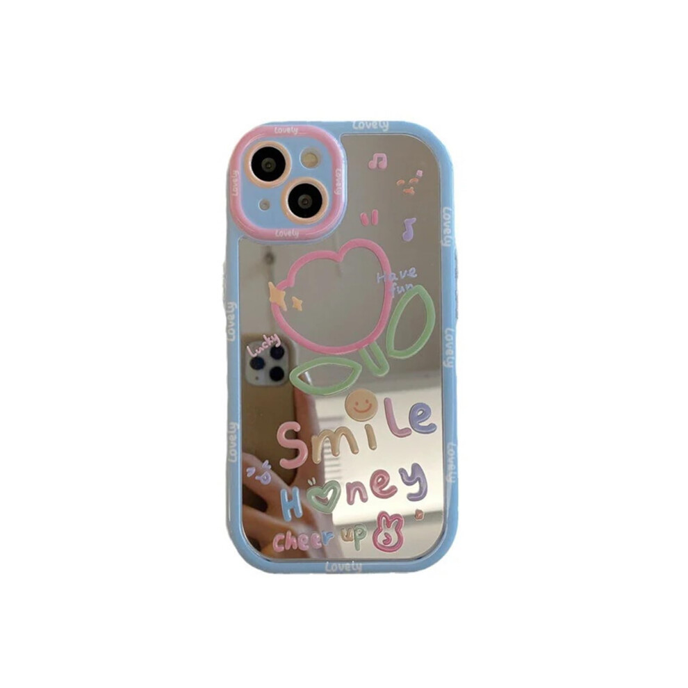 Colorful Flower Mirror Shockproof Tpu Bumper Case For Iphone 14 Pro With Antifingerprint Slim Design 9044945289497