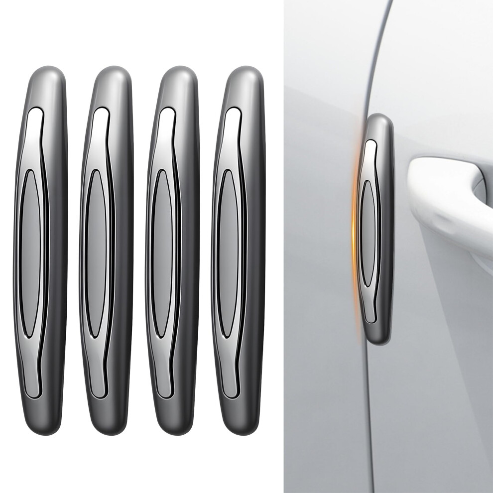 4Pcs Car Door Edge Guard Antiscratch Protector Trim Strip, Universal Selfadhesive For Sedan Suv Truck (Gray) Gray 9113335646711