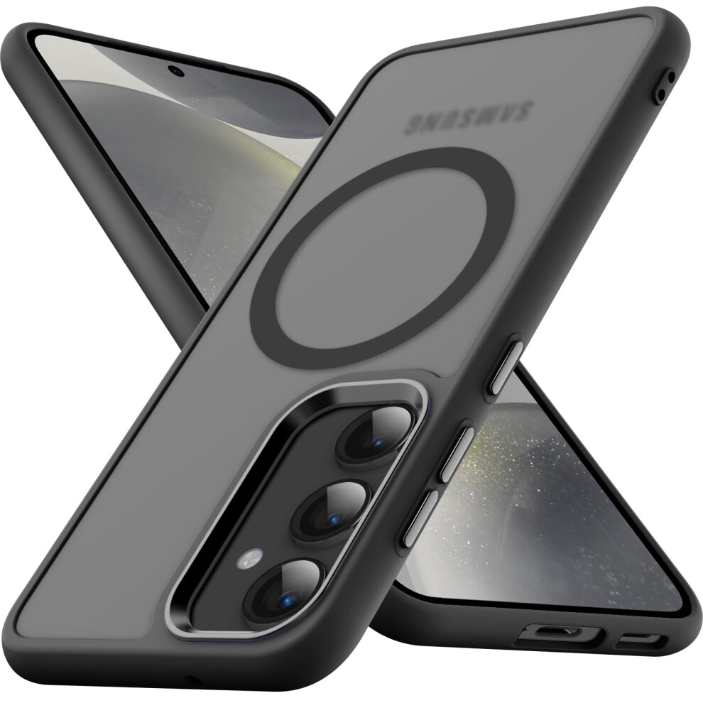 Case For Samsung Galaxy S23 Plus Slim Shockproof Magnetic Protective Cover Matte Antifingerprint Wireless Charging Friendly Black 9044945289886