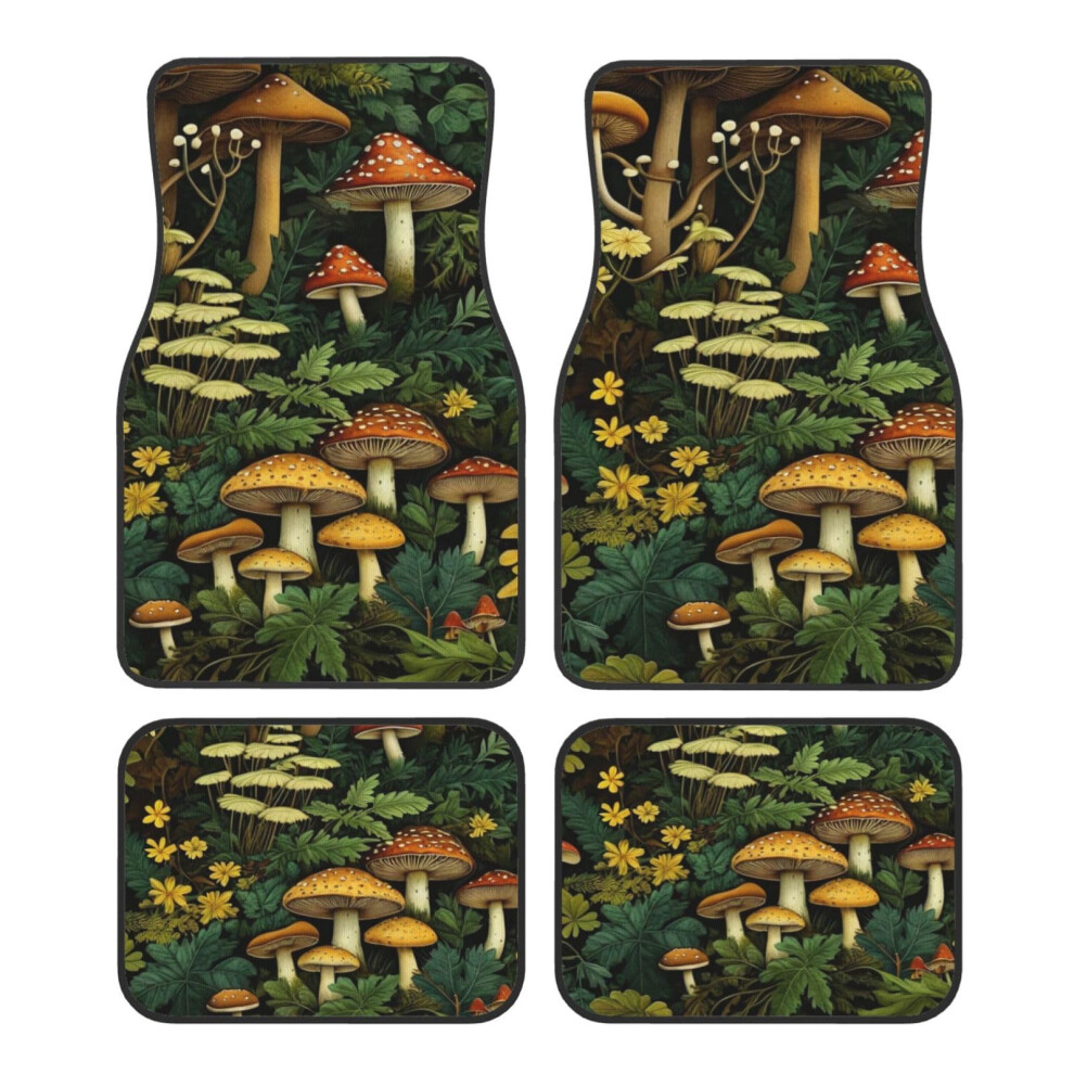Car Floor Mats 4 Piece Set Waterproof Rubber Backing Nonslip All Weather For Truck Suv Sedan 9070919856471