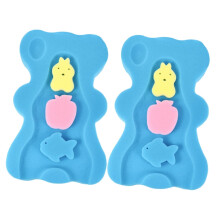 Baby Bath Cushion and Non Slip Bath Mat Set, Soft Washable Sponge Pad, Safe Antislip Support for Newborns