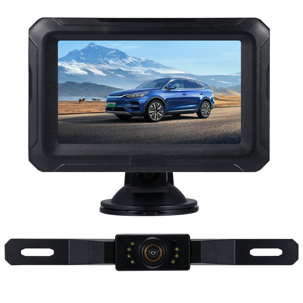 Backup Camera With 4.3 Inch Ips Monitor, Ahd Night Vision, Ip68 Waterproof Rear View For Car Truck Rv Suv 9070919857690