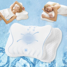 Cervical Neck Pillow for Pain Relief, 4Height Adjustable Memory Foam Pillow with Cooling Cover