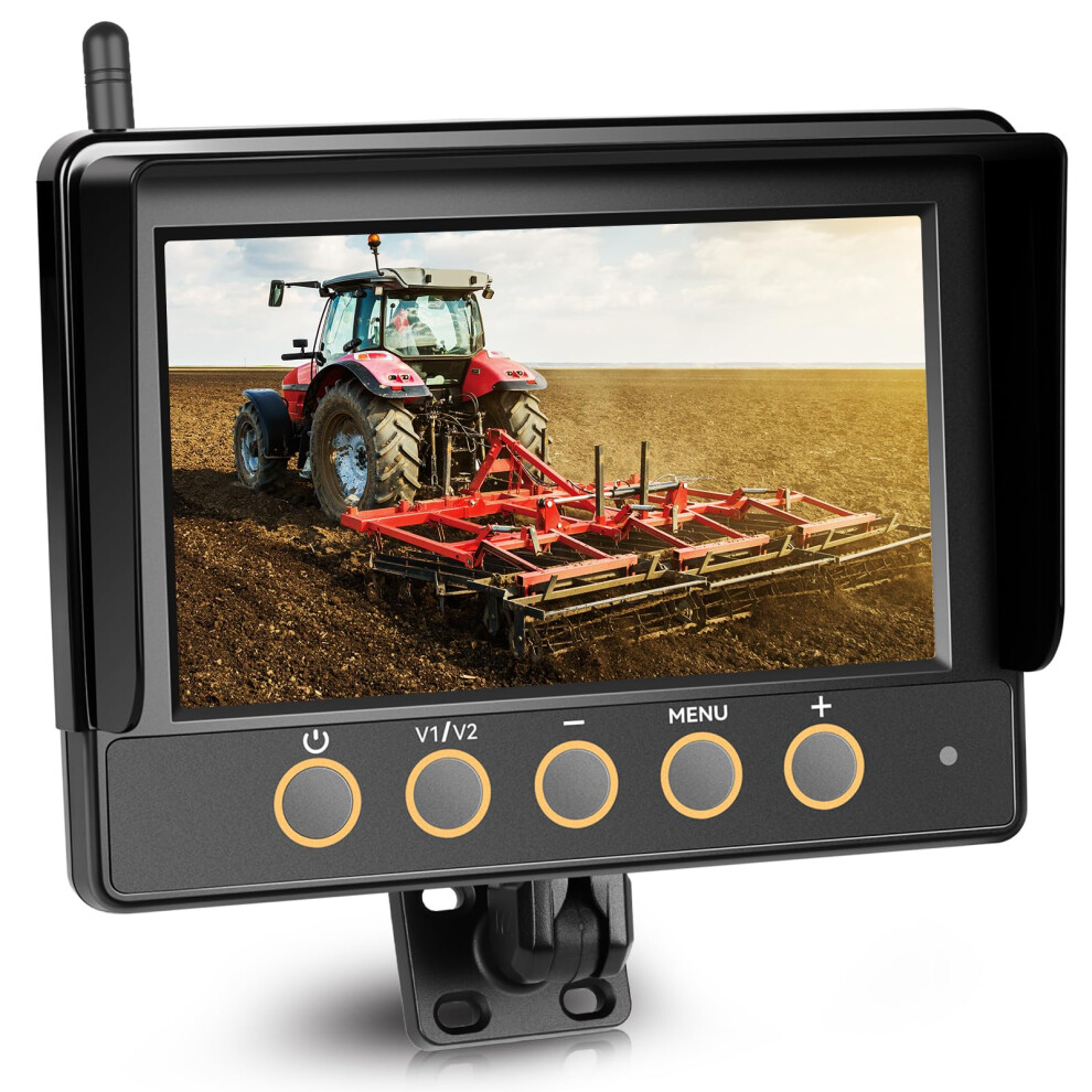 Wireless Backup Camera Kit With 7 Inch Monitor, Hd 720P Night Vision, Ip68 Waterproof Rear View For Truck, Tractor, Trailer, Excavator 9070919858079
