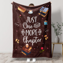 Book Lover Blanket Dark Brown Flannel Throw 60x80 Cozy Lightweight Warmth Gift for Teachers and Librarians