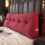 Bed Wedge Pillow Large Triangular Headboard Backrest with Removable Washable Cover Red 79in 1