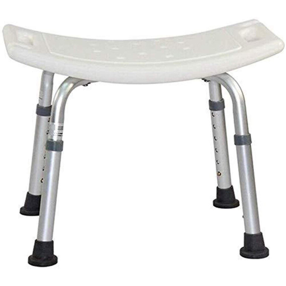 Adjustable Height Shower Chair for Elderly, Lightweight NonSlip Bath Stool for Seniors 150kg