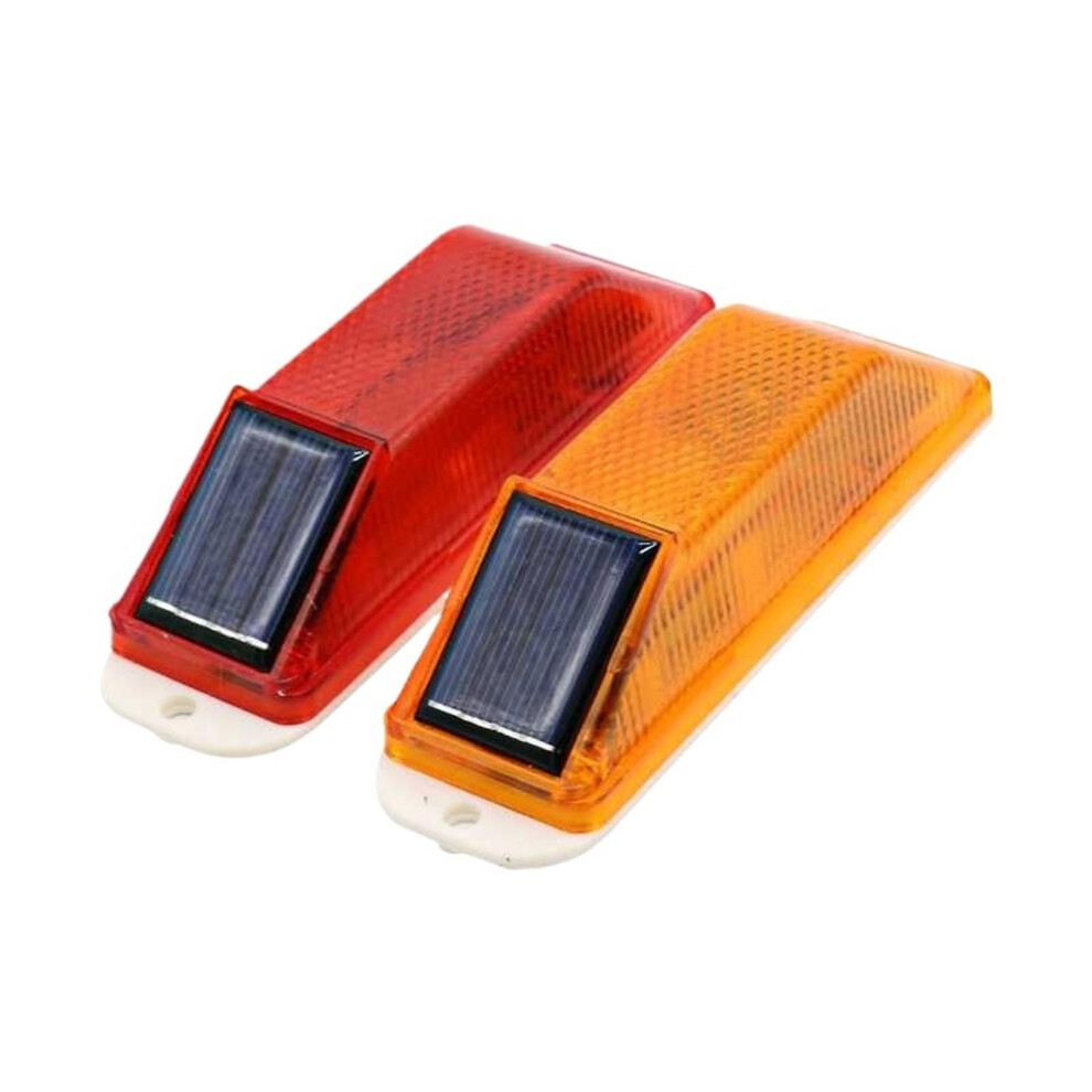 Solar Led Traffic Warning With Visibility Strobe And Anticollision Guardrail Design Light/Red 9113335649255