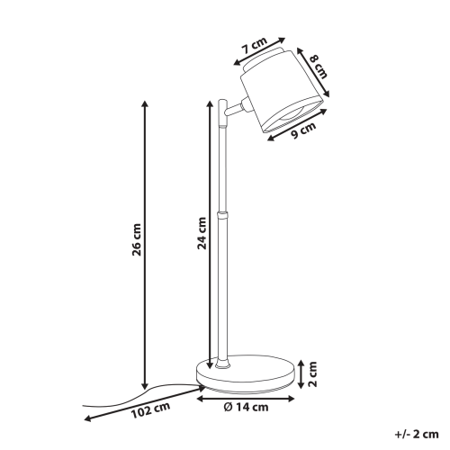 Beliani LED Desk Lamp LIBRA with Dimmer White 2