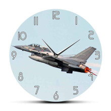 12 Inch Silent Quartz Wall Clock with Unique Aviator Airplane Design for Modern Home Decor