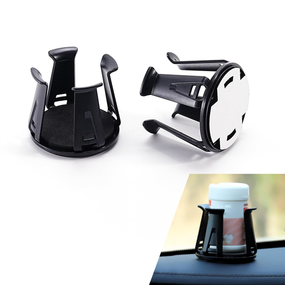 Car Cup Holder Adapter Dual Pack With Adjustable Antislip Grip For Suv Sedan Truck Black 9113335649750